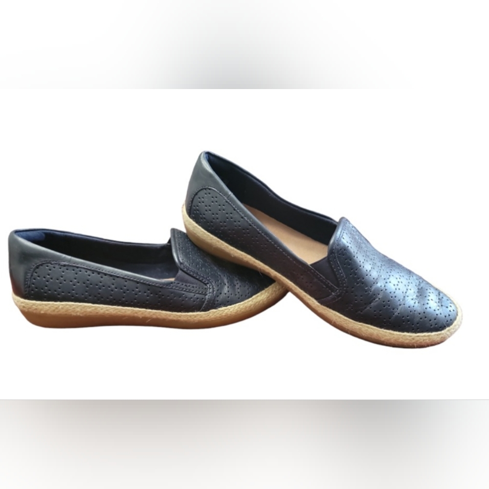 Clarks Soft cushion espadrille sneakers-slip on size 6W